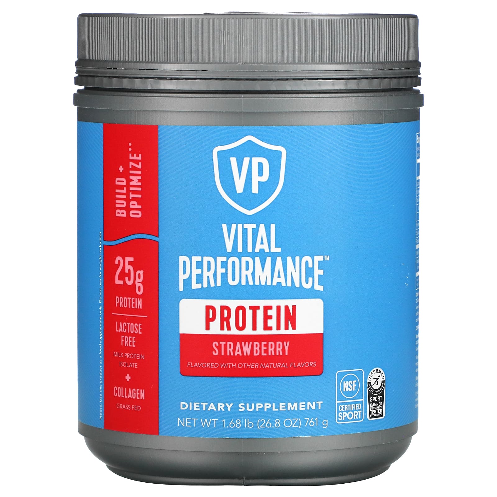 Vital Proteins, Vital Performance Protein, Strawberry, 1.68 lb UPC 850017983403 | HiLife Vitamins