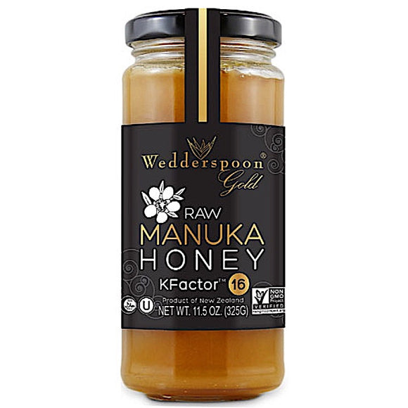 Wedderspoon, Raw Manuka Honey K Factor 16, 11.5 Oz - 814422021471 | Hilife Vitamins