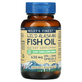 Wiley's Finest, Wild Alaskan Fish Oil Easy Swallow Minis 630 mg, 60 Softgels - [product_sku] | HiLife Vitamins