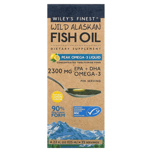 Wiley's Finest, Wild Alaskan Fish Oil Peak Omega-3 2150 mg, 4 Oz - 857188004043 | Hilife Vitamins