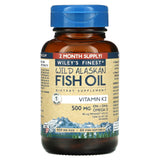 Wiley's Finest, Wild Alaskan Fish Oil Vitamin K2 500 mg, 60 Softgels - [product_sku] | HiLife Vitamins