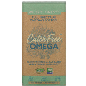 Wiley's Finest, CatchFree Omega Full Spectrum Omega-3, 60 Softgels - 857188004661 | Hilife Vitamins