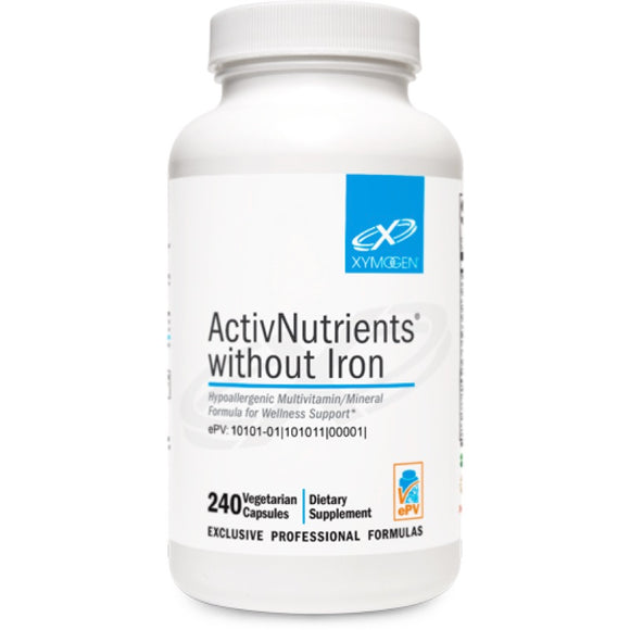 Xymogen, ActivNutrients without Iron, 240 Capsules - 871149002428 | Hilife Vitamins