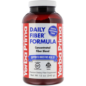 Yerba Prima, Daily Fiber Formula Regular Powder, 12 Oz - 046352002002 | Hilife Vitamins