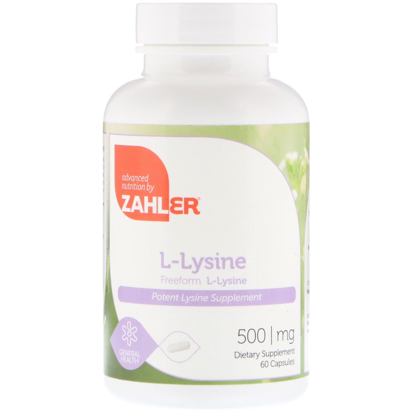 Zahler, L-Lysine 500 mg, 60 Capsules UPC 848998081232 | HiLife Vitamins