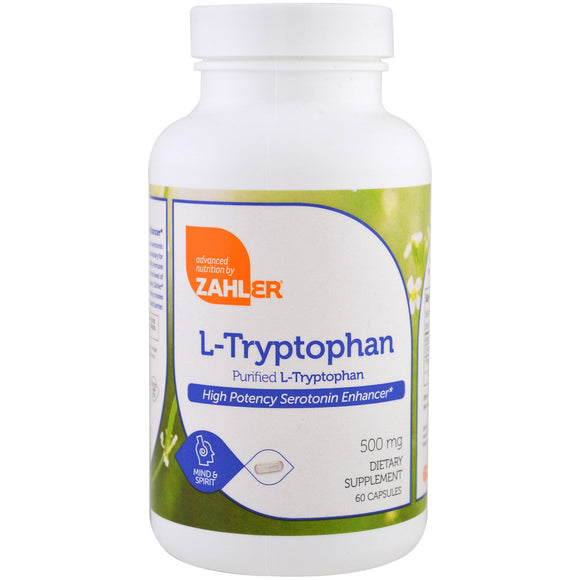 Zahler, L-Tryptophan 500 mg, 60 Capsules - 848998081249 | Hilife Vitamins
