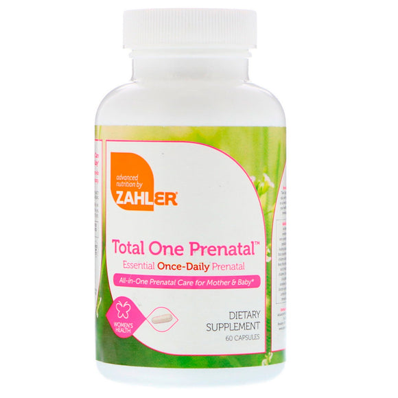 Zahler, Total One Prenatal, 60 Capsules - 848998081461 | Hilife Vitamins