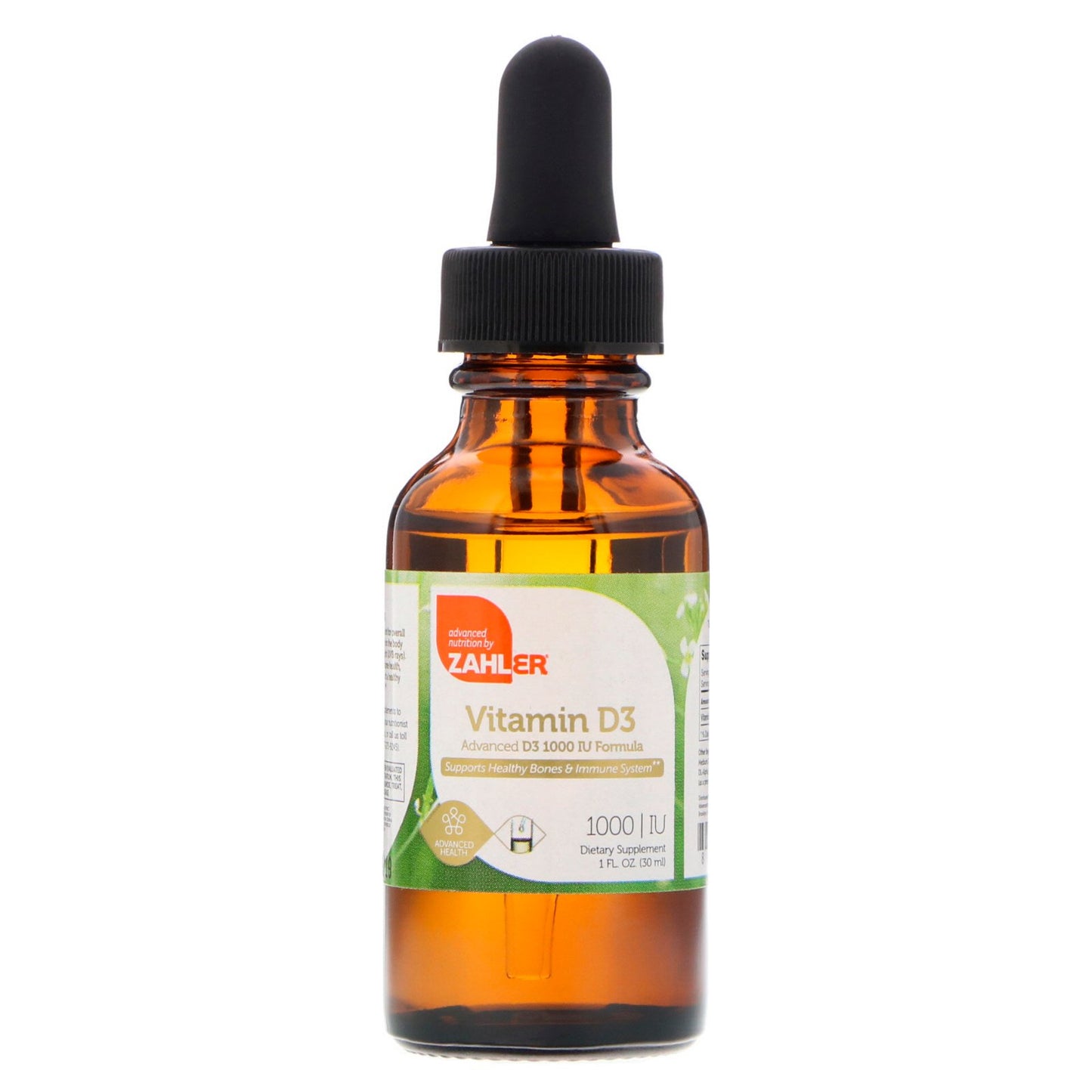 Zahler, Vitamin D3 1000 IU, 1 Oz UPC 848998081485 | HiLife Vitamins
