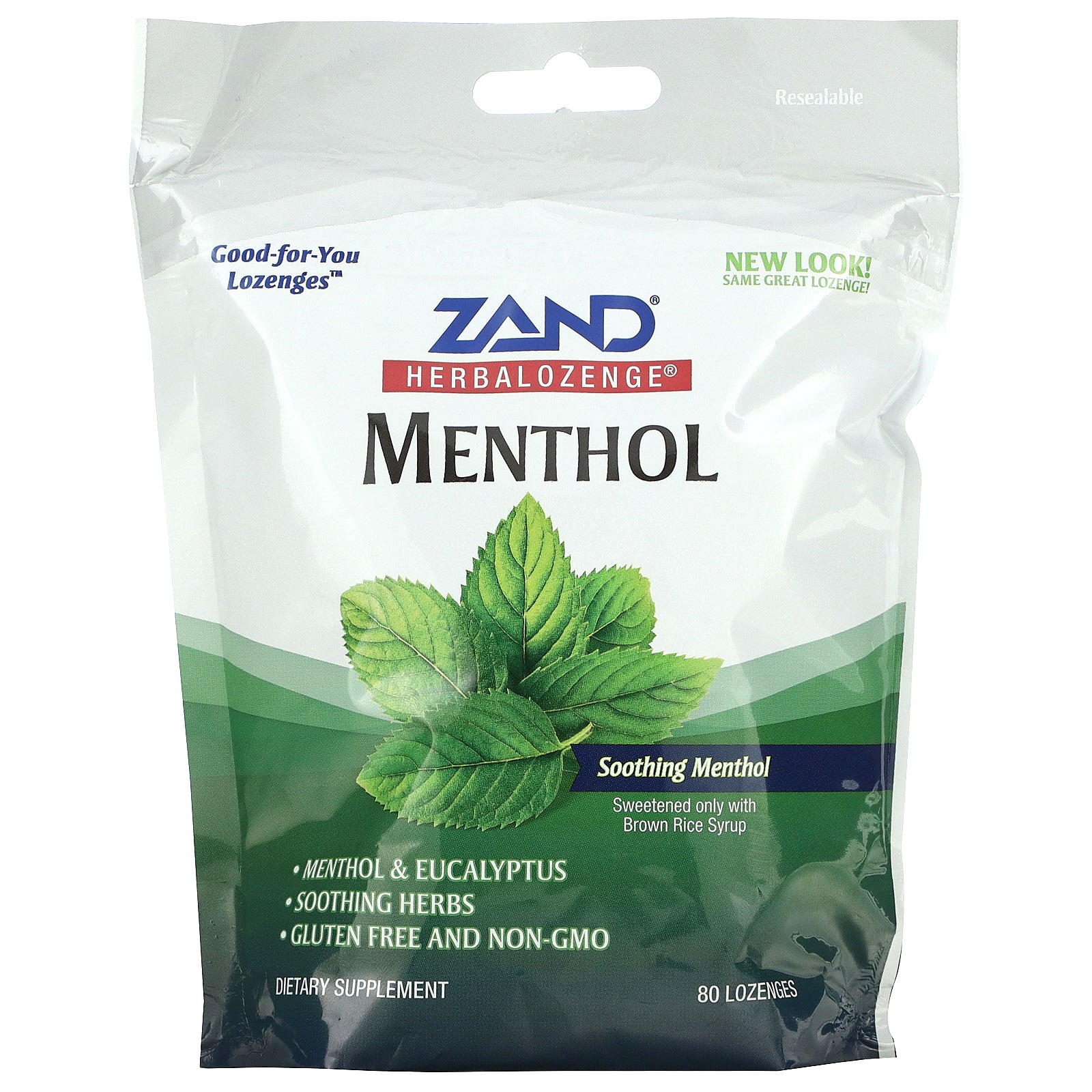 Zand, Menthol, Soothing Menthol, 80 Lozenges UPC 041954597451 | HiLife Vitamins